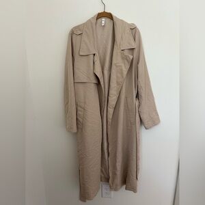 Mango Long Drapey Trench Coat